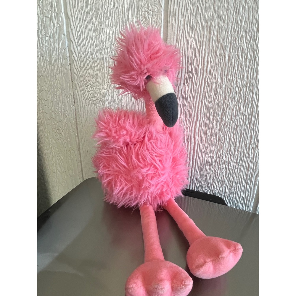 Pink Fuzzy Flamingo Plush Stuffed Animal‎
